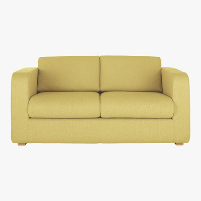 Habitat Porto Yellow FaBric 2 Seater Sofa Bed, Saffron Yellow