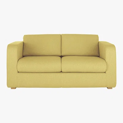 Habitat Porto Yellow FaBric 2 Seater Sofa Bed, Saffron Yellow