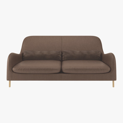Habitat Smithfield Light Brown Luxury Leather 3 Seater Sofa, Light Brown