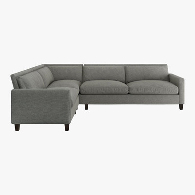 Habitat Chester Black & White FaBric Right Hand Corner Sofa, Black & White