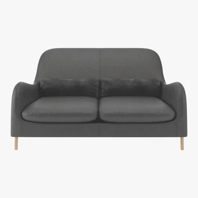 Habitat Smithfield Grey Luxury Leather 2 Seater Sofa, Grey