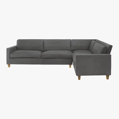 Habitat Chester Grey Luxury Leather Left-Arm Corner Sofa, Grey