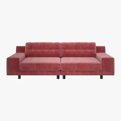 Habitat Hendricks Dusty Pink Velvet 4 Seater Easy Access Sofa, Pink