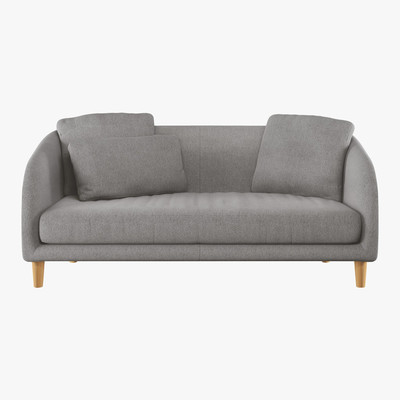 Habitat Colby Grey FaBric 2 Seater Sofa, Grey