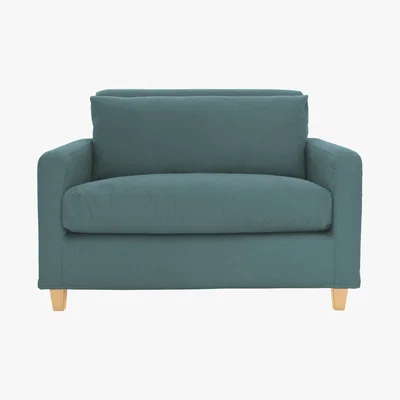 Habitat Chester Teal Blue FaBric Compact Sofa, Blue