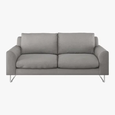 Habitat Lyle Grey Wool 2 Seater Sofa, Metal Legs, Grey
