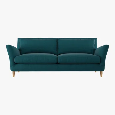 Habitat Keele Teal Green Wool 3 Seat Sofa, Green