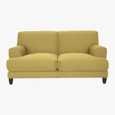Habitat Askem Yellow Acor FaBric 2 Seater Sofa, Saffron Yellow