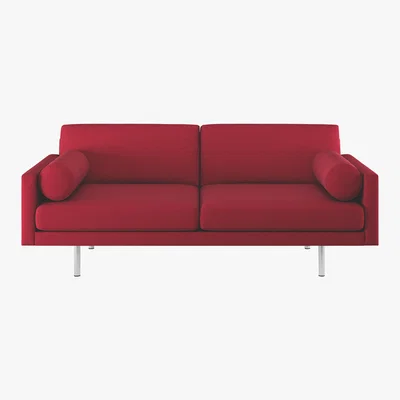 Habitat Spencer Red Wool 3 Seater Sofa, Metal Legs, Red