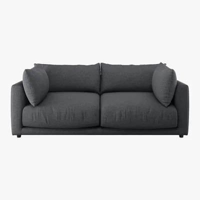 Habitat Clemence Charcoal Grey Wool 3 Seat Sofa, Charcoal