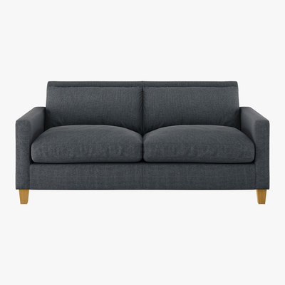 Habitat Chester Grey Textured FaBric 2 Seater Sofa, Grey