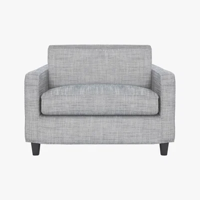 Habitat Chester Black & White Italian FaBric Compact Sofa, Dark Feet, Black And White