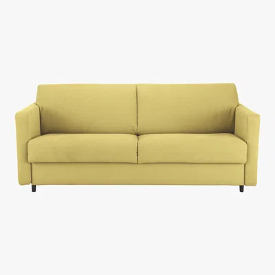 Habitat Howi Saffron Yellow FaBric 3 Seater Sofa Bed, Saffron Yellow