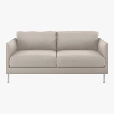 Habitat Hyde Natural Textured Woven FaBric 3 Seater Sofa, Metal Leg, Natural
