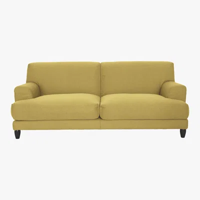 Habitat Askem Yellow Acor FaBric 3 Seater Sofa, Saffron Yellow