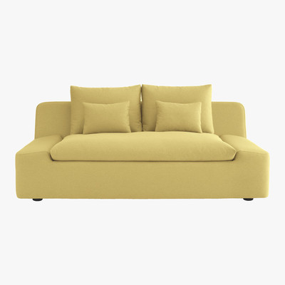 Habitat Kasha Yellow FaBric 3 Seater Sofa, Yellow