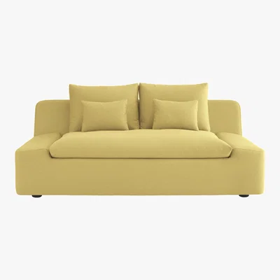 Habitat Kasha Yellow FaBric 3 Seater Sofa, Yellow