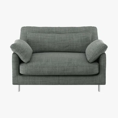 Habitat Cuscino Grey Italian Woven FaBric Compact Sofa, Grey