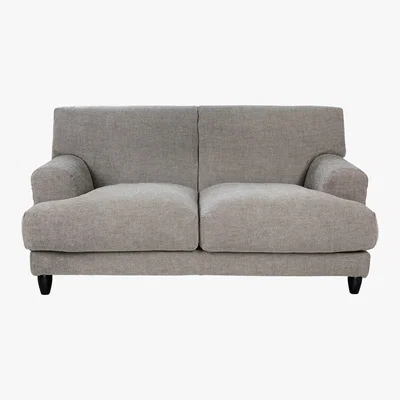 Habitat Askem Natural Woven Stripe Linen 2 Seater Sofa, Stripey