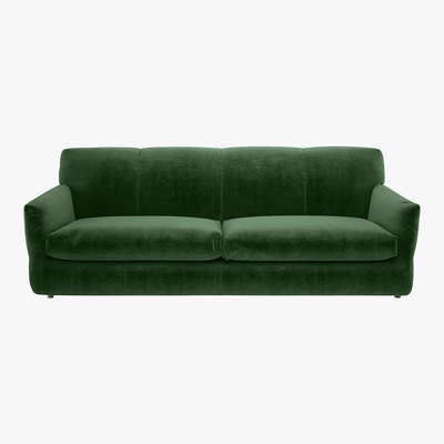 Habitat Newington Moss Green Velvet 3 Seater Sofabed, Moss Green