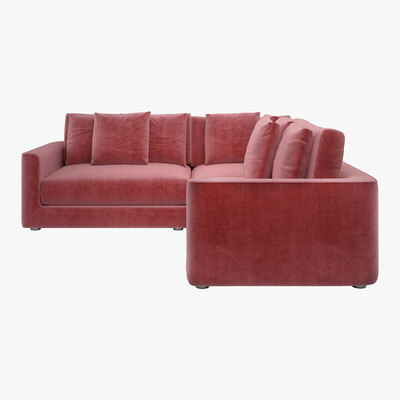 Habitat Rupert Dusty Rose Reversible Corner Sofa, Dusty Rose