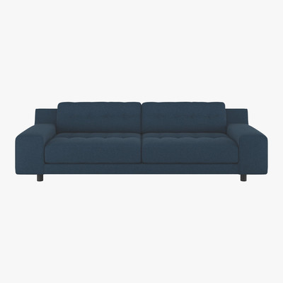 Habitat Hendricks Navy Blue Tweed Wool Mix 4 Seater Sofa, Navy