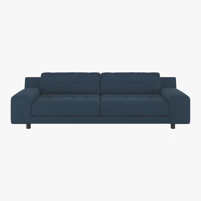 Habitat Hendricks Navy Blue Tweed Wool Mix 4 Seater Sofa, Navy