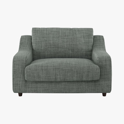 Habitat Slope Grey Italian FaBric Woven Loveseat Sofa, Grey