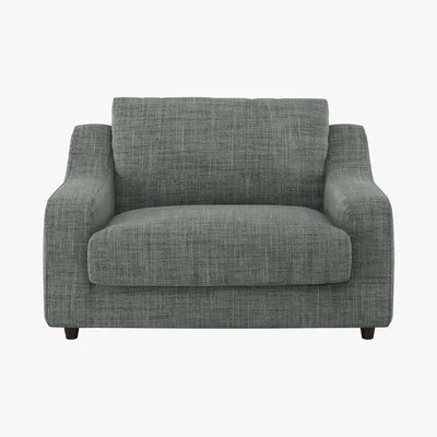 Habitat Slope Grey Italian FaBric Woven Loveseat Sofa, Grey