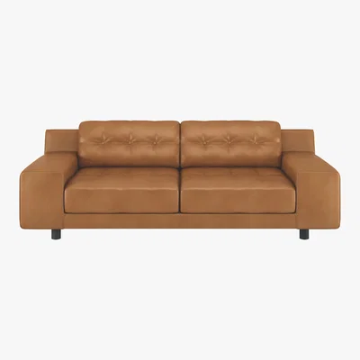 Habitat Hendricks Mid Tan Leather 3 Seater Sofa, Mid Tan