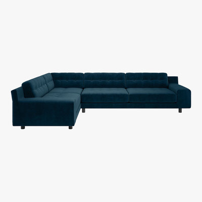 Habitat Hendricks 4 Seat Ink Blue Right Hand Corner Sofa, Blue