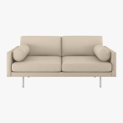 Habitat Spencer Natural Italian Woven 2 Seater Sofa, Metal Legs, Natural