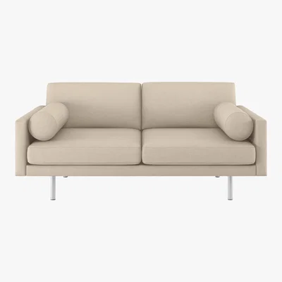 Habitat Spencer Natural Italian Woven 2 Seater Sofa, Metal Legs, Natural
