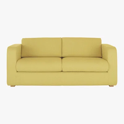 Habitat Porto Yellow FaBric 3 Seater Sofa Bed, Saffron Yellow