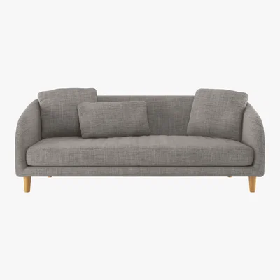 Habitat Colby Black And White Italian Woven FaBric 3 Seater Sofa, Black And White