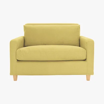 Habitat Chester Yellow FaBric Compact Sofa, Saffron Yellow