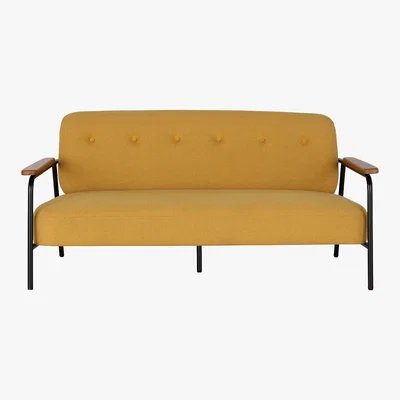 Habitat Habitat Cooper 2 Seater Fabric Sofa - Yellow