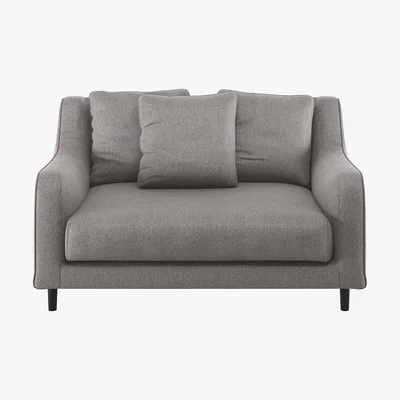 Habitat Swift Grey FaBric Loveseat Sofa, Grey