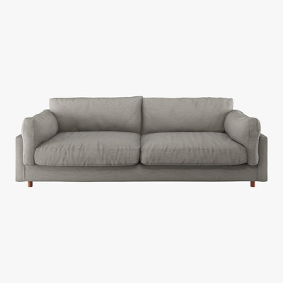 Habitat Elkin Grey Textured FaBric 4 Seat Sofa, Grey