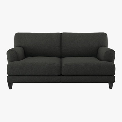 Habitat Askem Charcoal Grey Linen Mix 2 Seater Sofa, Charcoal