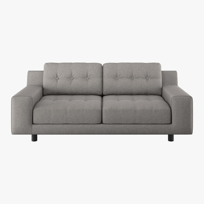 Habitat Hendricks Grey Wool 2 Seat Sofa, Grey