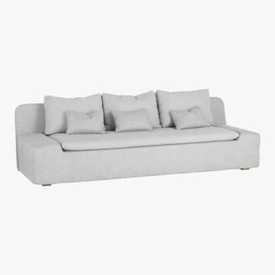 Habitat Kasha Light Grey Textured FaBric 4 Seater Sofa, Grey