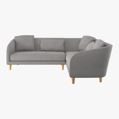 Habitat Colby Grey FaBric Left-Arm Corner Sofa, Grey