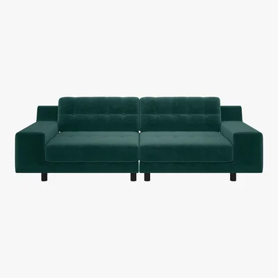 Habitat Hendricks Emerald Green Velvet 4 Easy Access Seater Sofa, Green