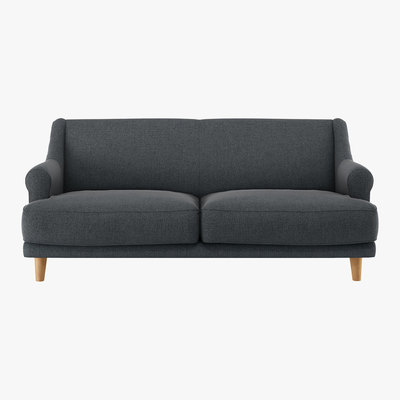 Habitat Townsend Grey Textured FaBric 2 Seater Sofa, Grey