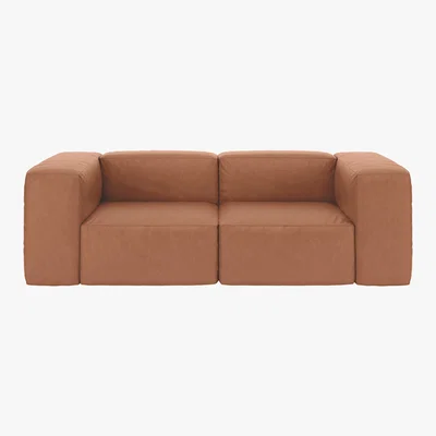 Habitat Opollo Tan Luxury Leather 3 Seater Sofa, Tan