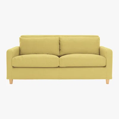 Habitat Chester Yellow FaBric 2 Seater Sofa, Saffron Yellow