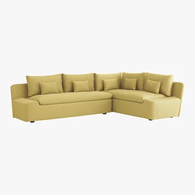 Habitat Kasha Yellow FaBric Left-Arm Corner Sofa, Saffron Yellow