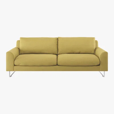 Habitat Lyle Saffron Yellow FaBric 3 Seater Sofa, Saffron
