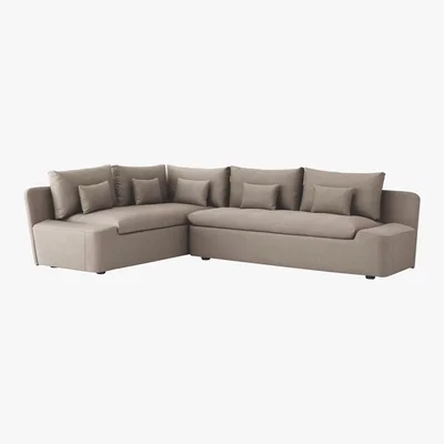 Habitat Kasha Natural FaBric Right-Arm Corner Sofa, Natural